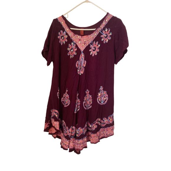 Sunflower Women's Dress Tunic Top One Size Gauze Hippie Boho - Picture 1 of 7